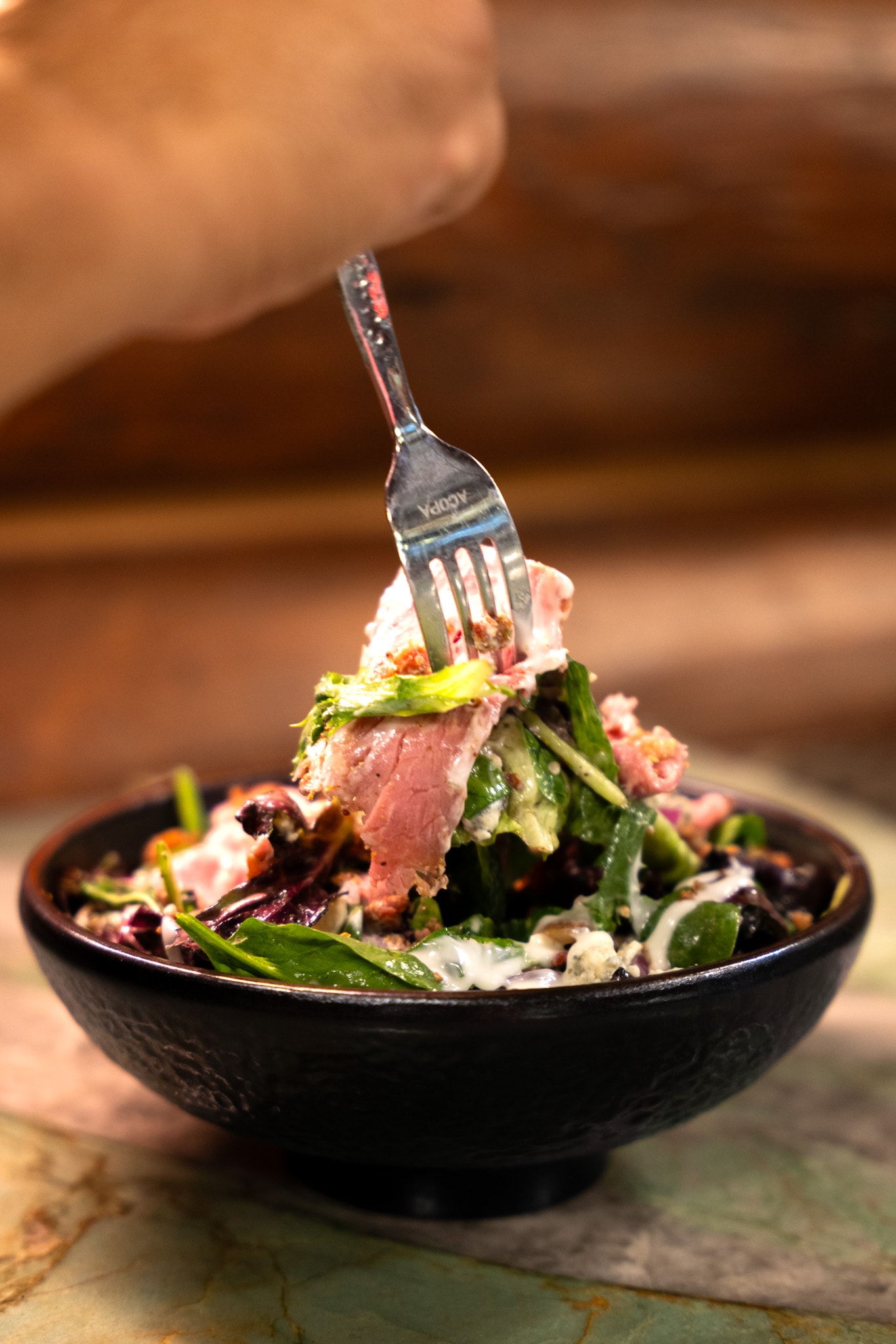 Fresh salad at The Lodge Bar & Grill