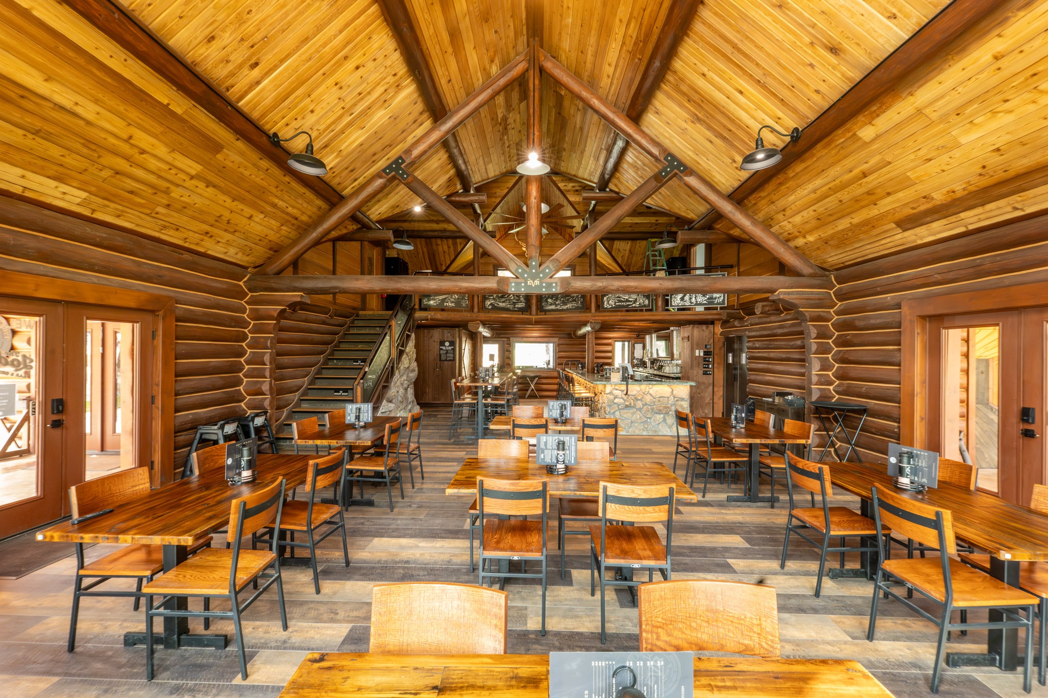 Tables and chairs in the lodge dining room