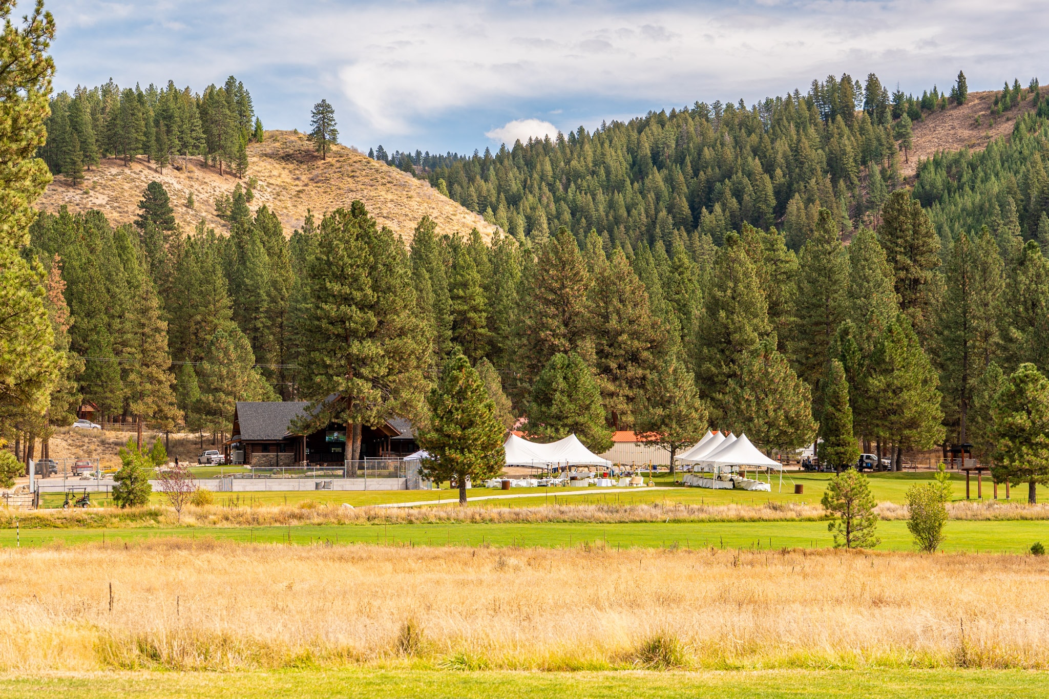 Wedding venue and lodge beneath the mountains